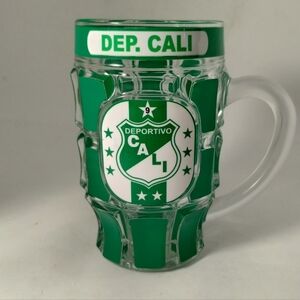 Deportivo Cali Mug Cup Colombian Soccer Team Football Club Heavy Glass Souvenir